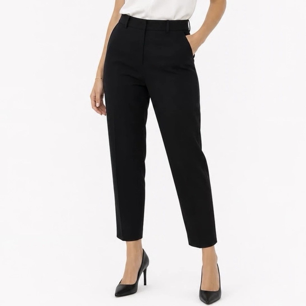 NWT J.Crew Ruby Crop Pant Black Size 10 Tapered Bi-Stretch Trousers Capsule New